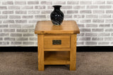 Grasmere Oak Lamp Table with Drawer - The Sofa Group