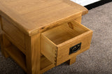 Grasmere Oak Lamp Table with Drawer - The Sofa Group