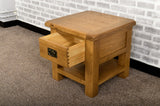 Grasmere Oak Lamp Table with Drawer - The Sofa Group