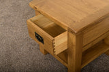 Grasmere Oak Lamp Table with Drawer - The Sofa Group