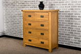 Grasmere Oak 2 Over 3 Chest Of Drawers - The Sofa Group