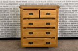 Grasmere Oak 2 Over 3 Chest Of Drawers - The Sofa Group