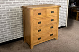 Grasmere Oak 2 Over 3 Chest Of Drawers - The Sofa Group