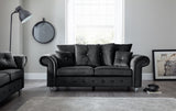 Napoli Black 3 Seater Sofa