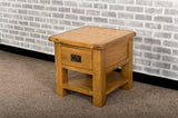 Grasmere Oak Lamp Table with Drawer - The Sofa Group