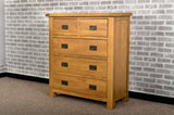 Grasmere Oak 2 Over 3 Chest Of Drawers - The Sofa Group