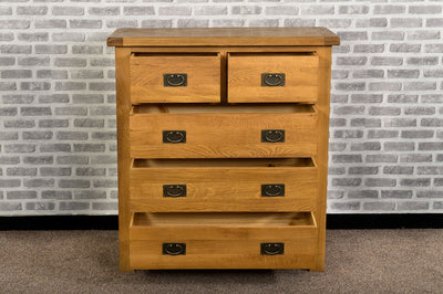 Grasmere Oak 2 Over 3 Chest Of Drawers - The Sofa Group