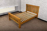 Duddon Oak Slatted Bed 4'6 - The Sofa Group
