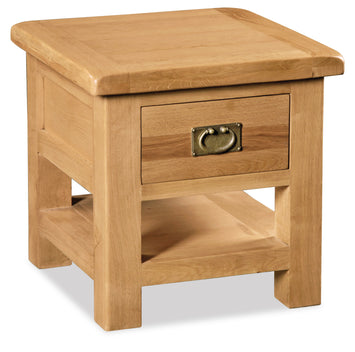Grasmere Oak Lamp Table with Drawer