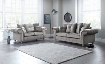 Napoli Grey 3 and 2 Seater Set